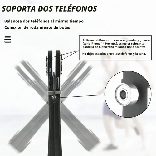Vista 4 de Columpio para teléfono, balancín de teléfono, compatible con Pokemon Go Walker, accesorios para podómetro de teléfono celular