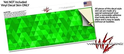 Vista 3 de Triángulo verde mosaico – Calcomanía estilo adhesivo para Yeti Rambler Colster y RTIC Can (refrigerador no incluido)