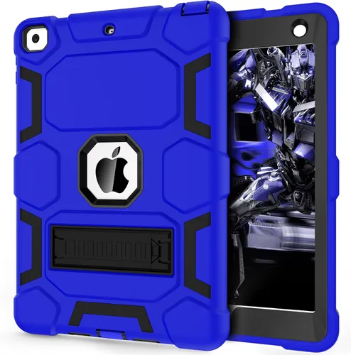 Vista 12 de CCMAO Funda para iPad de 6ª/5ª generación (9.7 pulgadas, 2018/2017), iPad Air de 2ª generación (2014) con soporte, funda protectora híbrida a prueba