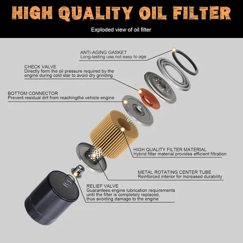 Vista 2 de Paquete de 2 filtros de aceite HF204 para Yamaha FZ07 MT03 MT-07 MT-09 MT10 Grizzly 450 350 400 660 700 YFM350 Rhino Viking 700 Wolverine 1200
