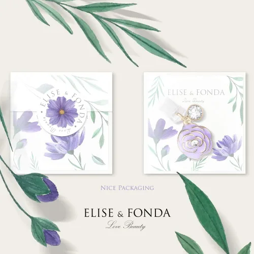 Vista 5 de EIISE & FONDA CP34 Puerto de carga USB Anti Polvo Plug Little Purple Rose Flower Colgante Teléfono Charm para iPhone 11/XS MAX/XR/X/8 Plus/7/6S/6/SE