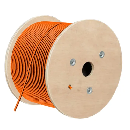 Vista 9 de Cable Ethernet Cat8 a granel de 650 pies Redondo S/FTP para exteriores e interiores, Cable de red LAN Cat8 de alta velocidad, 40 Gbps 2000 MHz, negro