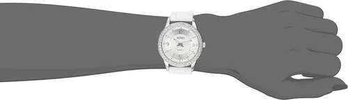 Vista 2 de XOXO XO8039 - Reloj con correa de goma de silicona blanca con baches para mujer, Blanco, Movimiento de cuarzo