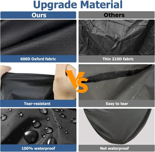 Vista 6 de Cubierta de Estante de Almacenamiento, Para Exteriores Extra Resistente 600D 30''An x 14''Pr x 62''Al, Cubiertas de Estante Impermeables y a Prueba