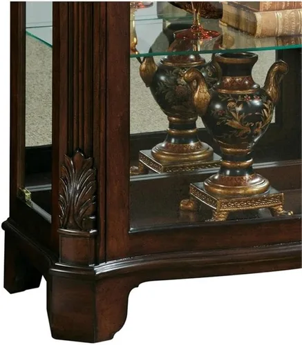 Vista 5 de Pulaski Mantel Curio, 33 x 15 x 56 pulgadas, Marrón
