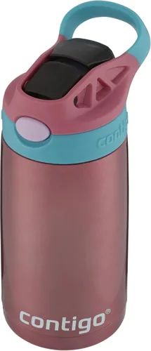 Vista 9 de Contigo Botella de agua de acero inoxidable para niños con popote AUTOSPOUT rediseñado, 13 onzas, arándano y manzana verde, fácil de limpiar, sin BPA