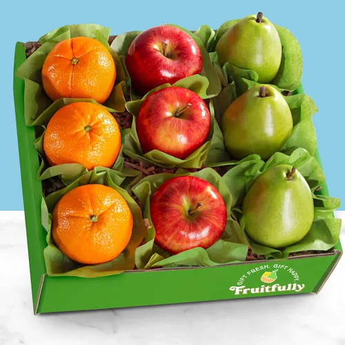 Vista 2 de A Gift Inside Trío Frutal Deluxe Cesta de Regalo de Frutas