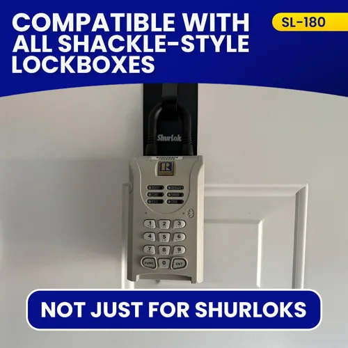 Vista 5 de ShurLok SL-180 Caja de seguridad sobre puerta soporta, color negro