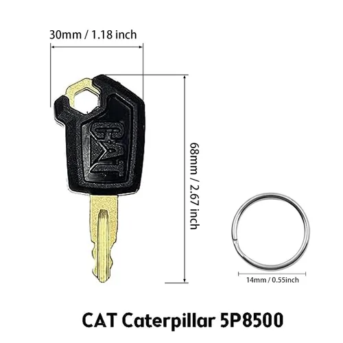 Vista 2 de 5P8500 Cat Keys, paquete de 10 llaves de encendido para equipos pesados Caterpillar