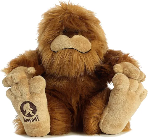 Vista 4 de Aurora® Fantasía Misteriosa Animal de Peluche Pie Grande - Compañero Mítico - Aventuras Imaginativas - Marrón 10 Pulgadas