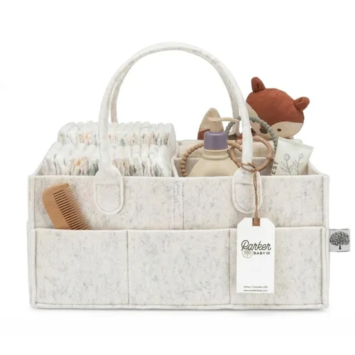 Vista 15 de Parker Baby Co.: organizador de pañales para bebé, contenedor para dormitorio de bebé, organizador de automóvil para pañales y toallitas para bebés