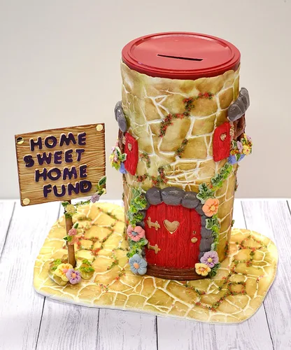 Vista 9 de Katy Sue Molde de silicona con efecto piedra para pasteles, decoración de galletas y manualidades. Un molde de textura de piedra para usar
