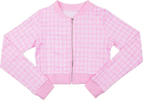 Vista 2 de THALI - Conjunto casual de 2 piezas a cuadros para mujer chaqueta de manga larga pantalones largos a cuadros trajes a rayas Multi