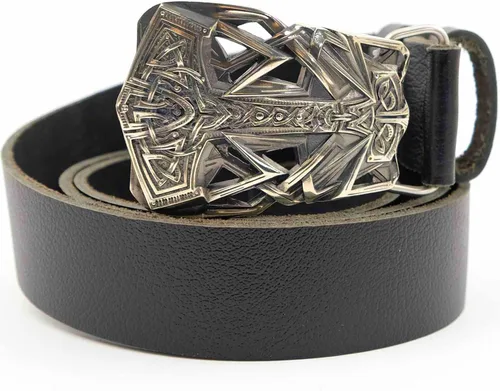 Vista 5 de Belt buckle Thor's Hammer, Scandinavian Old Norse Mjolnir solid German silver belt buckle, Viking Age mythology god's weapon belt buckle