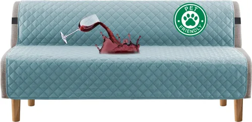 Vista 47 de Turquoize Funda 100 % impermeable para sillón de ala, protector de sofá, triple antideslizante, protector de muebles para mascotas, niños, perros