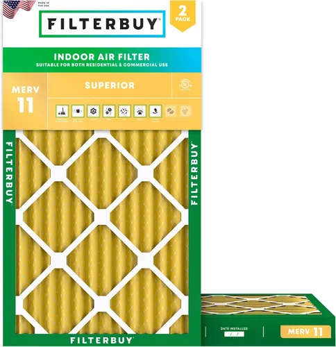 Vista 13 de Filterbuy Filtro de aire MERV 11 de 8 x 14 x 1 pulgadas para defensa de mascotas y alergias (paquete de 2), filtros electrostáticos plisados