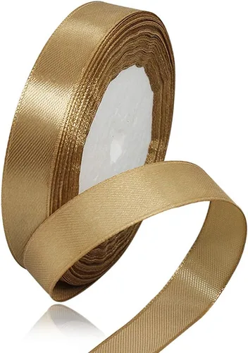 Vista 82 de Cinta de Satén Beige de Color Sólido, 1-1/2 Pulgadas x 25 Yardas, Cinta de Satén de Tela para Envolver Regalos, Manualidades, Hacer Lazos