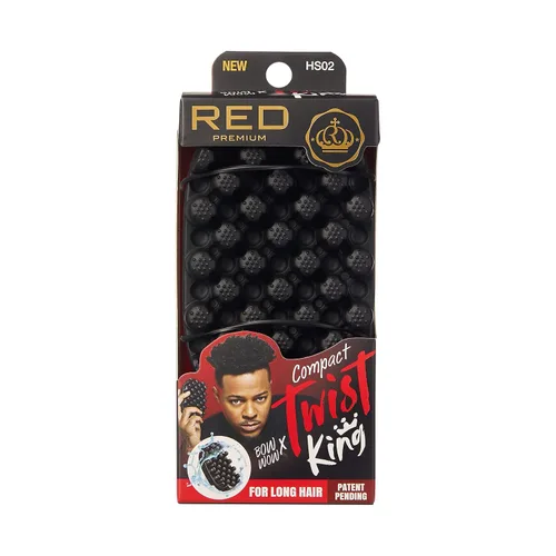 Vista 9 de RED by Kiss BowWow Twist King - Peine de estilor de lujo premium para trenzar y rizar, duradero y lavable, alternativa a la esponja para barberos
