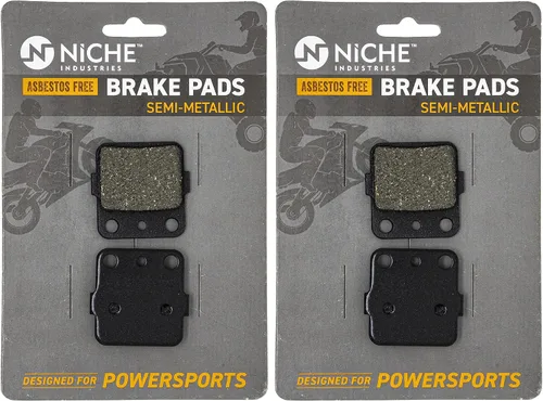 Vista 8 de NICHE Juego de pastillas de freno delanteras y traseras para Honda Sportrax 400 FourTrax 300 Blaster 200 YFM350 TRX420FE semimetálico