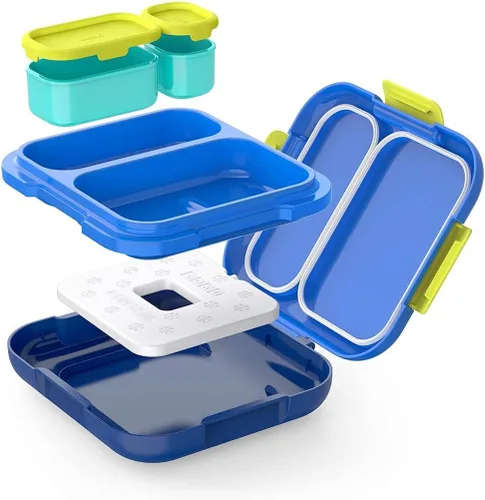 Vista 2 de ZOKU Blue Neat Bento and Shark - Juego de utensilios de bolsillo para niños