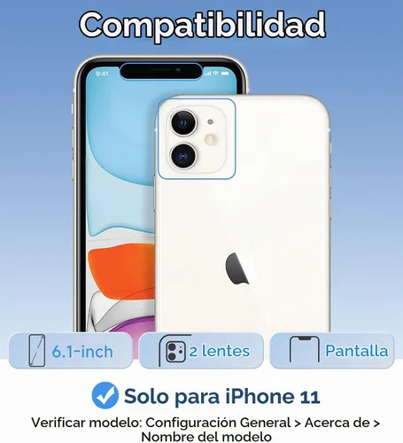 Vista 2 de USLAI Funda para iPhone 11, antiamarilleo, transparente