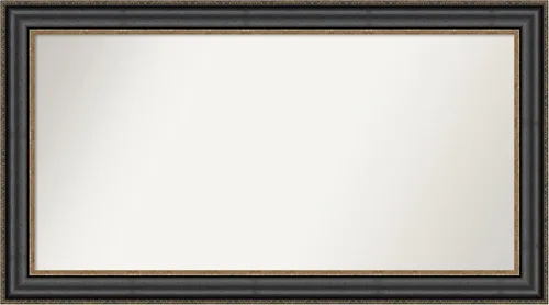 Vista 55 de Amanti Art Espejo personalizado, espejo de baño negro puente, espejo de pared o espejo de tocador de baño sobre el fregadero (26 x 26 pulgadas)