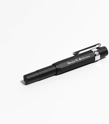 Vista 2 de Kaweco AL Sport - Pluma estilográfica, punta fina, clip octogonal (cromado)