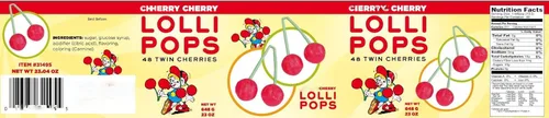 Vista 2 de Paletas de cereza gemelas (48 unidades)