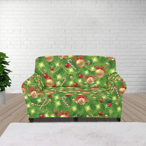 Vista 30 de Boatee Fundas de sofá de 1 pieza con diseño de copo de nieve azul, fundas elásticas para sofá, 1 cojín, protección de muebles, decoración para sala