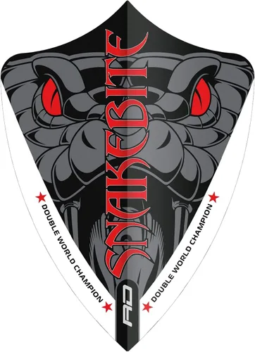 Vista 4 de RED DRAGON Peter Wright Snakebite Hardcore Ionic DWC Dart Vuelos - 3 juegos por paquete (9 vuelos de dardos en total)