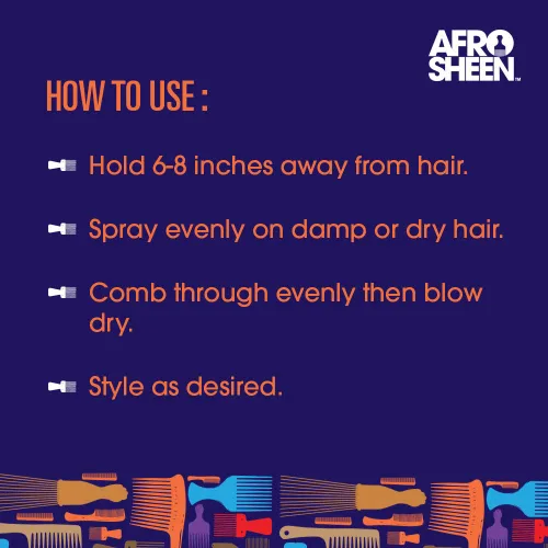 Vista 3 de Afro Sheen 'Fro Out Blow-Out Spray. Protege el cabello y controla la efervescencia. 6 onzas