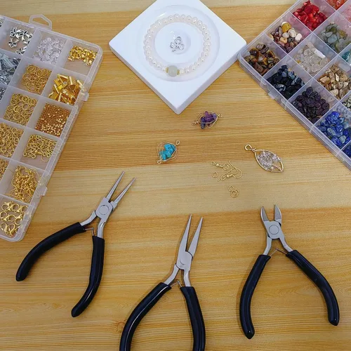Vista 6 de Juego de 10 alicates de joyería para la fabricación de joyas, reparación y envoltura de alambre