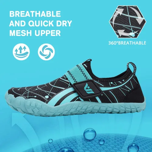 Vista 2 de CIOR Zapatos de agua para niños, niños y niñas, zapatos de agua de secado rápido, zapatos deportivos ligeros