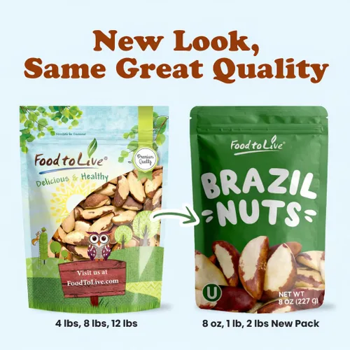 Vista 8 de Food to Live Nueces de Brasil, 8 onzas, crudas, enteras, sin cáscara, sin sal, kosher, veganas, aptas para dieta cetogénica y paleo, a granel, buena