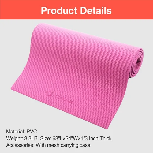 Vista 6 de Esterilla de yoga Primasole con correa de transporte para yoga, pilates, fitness y ejercicios en el suelo en casa y gimnasio, antideslizante, 9