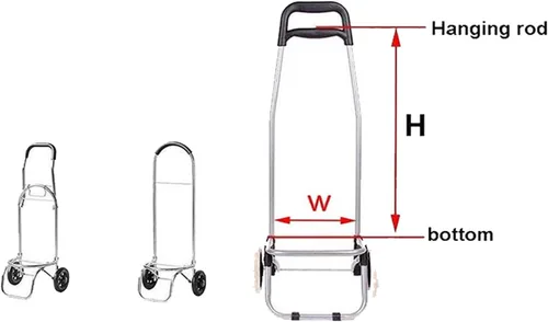 Vista 4 de THEGA Bolsa de repuesto para carrito de compras de gran capacidad, rojo, 72L, tela Oxford