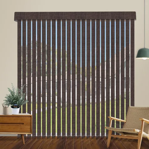Vista 36 de Persianas verticales opacas sin cordón, persianas de tela con listones de 3.5 pulgadas, persianas verticales con protección UV, tamaño súper grande