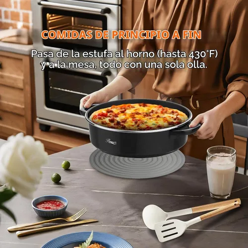 Vista 6 de Rosewill Olla Eléctrica Caliente de 12.7 QT Cocción Lenta con Múltiples Funciones, Diseño Dividido con Olla de Cocción más Ancha de 11.8 pulgadas