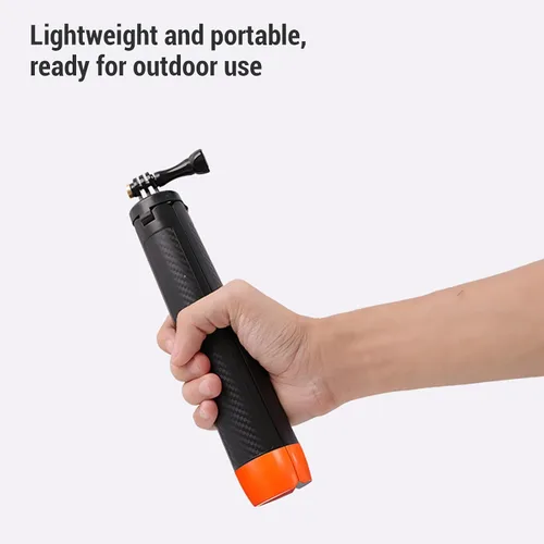 Vista 3 de Mini trípode extensible para cámara, 4 en 1 para selfie stick trípode flotante para selfie stick o agarre con tornillo de 1/4 pulgadas para Action 5
