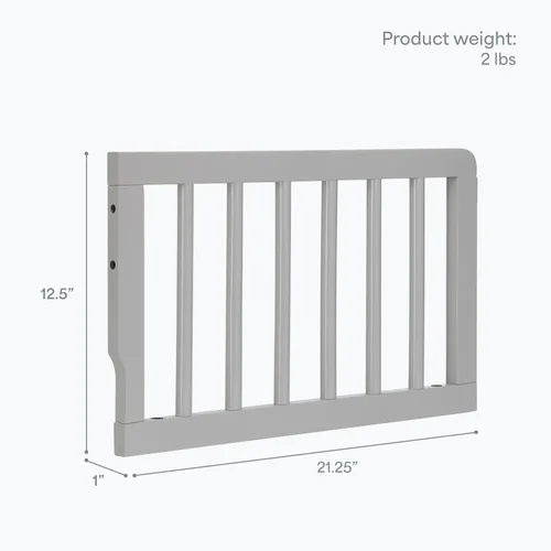 Vista 4 de Evolur Dream On Me Dilian - Riel convertible para cuna infantil en gris guijarro