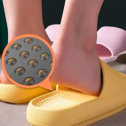 Vista 5 de shlutesoy Zapatos de ducha, pantuflas de baño, sandalias para mujeres y hombres, pantuflas para los amantes de los amantes, impermeables, ligeras