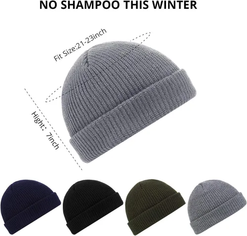 Vista 6 de SATINIOR Gorro de pescador unisex con borde enrollable, 4 piezas