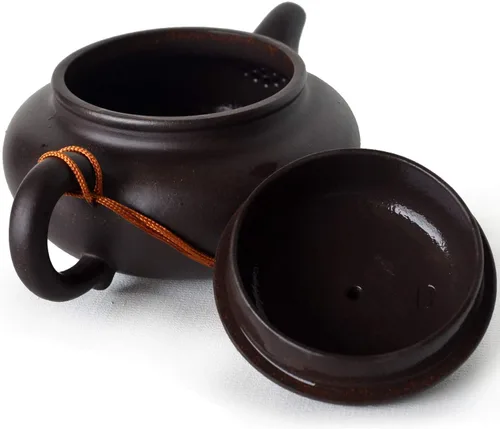Vista 5 de Tetera 8.6oz té chino gongfu genuino negro arcilla Zisha Classics Pot Infusers té