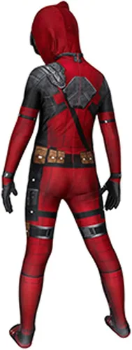 Vista 4 de ugoccam Traje de superhéroe para niños, estilo 3D, disfraz de Halloween y cosplay