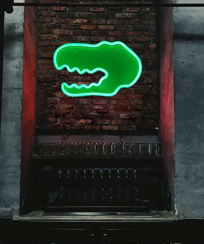 Vista 3 de Señales de neón con cabeza de dinosaurio, decoración de pared para niños