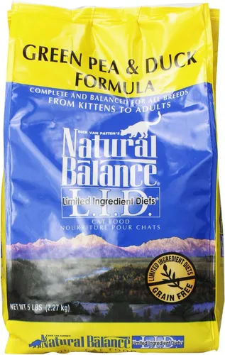 Vista 12 de Natural Balance Alimento seco para gatos adultos sin granos de ingredientes limitados, receta de pato reserva y guisantes verdes, 10 libras