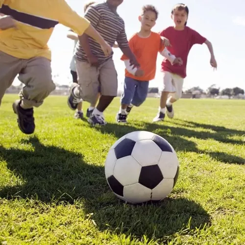 Vista 6 de Balón de fútbol tamaño 2, 3, 4, 5 con aguja de bomba, clásico, blanco, negro, más grueso, poliuretano, tejido apretado, adecuado para jóvenes, liga