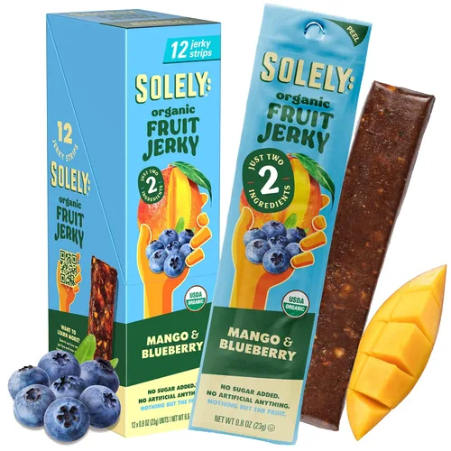 Vista 16 de Solely - Charqui de frutas orgánicas Un ingrediente Vegano Sin OGM Sin gluten Sin agregado de azúcar