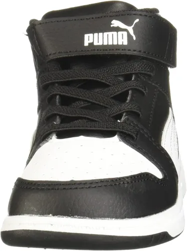 Vista 2 de PUMA Tenis de velcro para niños, NegroBlancoRojo