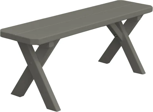 Vista 3 de Furniture Barn USA Pine - Banco cruzado de 2 pies, color negro